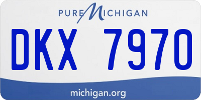 MI license plate DKX7970