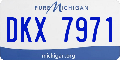 MI license plate DKX7971