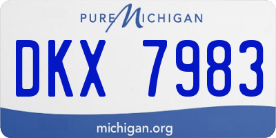 MI license plate DKX7983