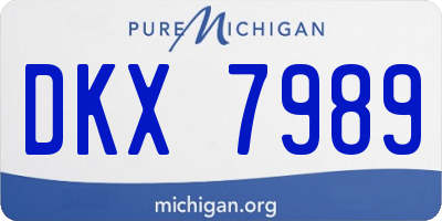 MI license plate DKX7989