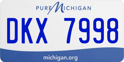 MI license plate DKX7998