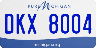 MI license plate DKX8004
