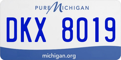 MI license plate DKX8019