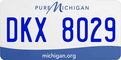MI license plate DKX8029