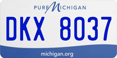 MI license plate DKX8037