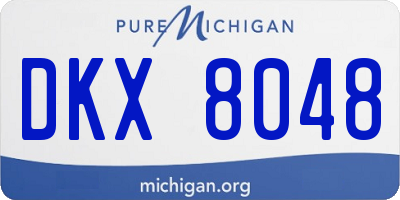 MI license plate DKX8048