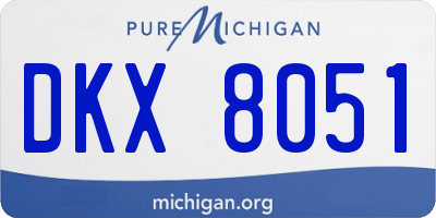 MI license plate DKX8051