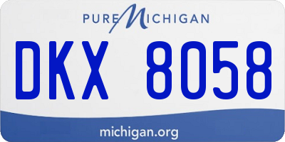 MI license plate DKX8058