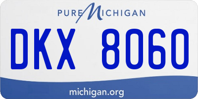 MI license plate DKX8060