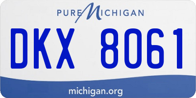 MI license plate DKX8061