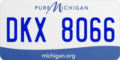 MI license plate DKX8066