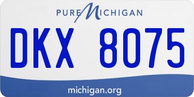 MI license plate DKX8075