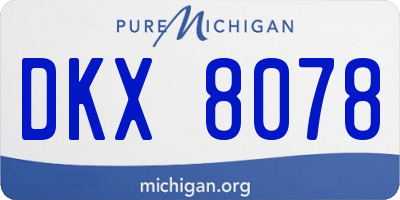 MI license plate DKX8078