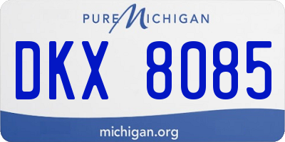 MI license plate DKX8085