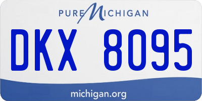 MI license plate DKX8095
