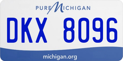 MI license plate DKX8096