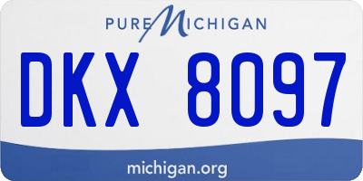 MI license plate DKX8097