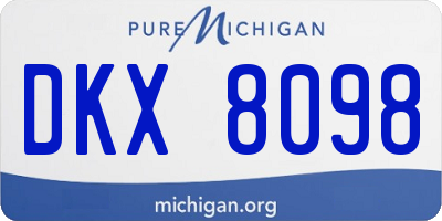 MI license plate DKX8098