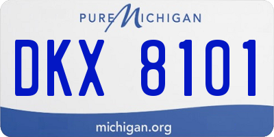 MI license plate DKX8101
