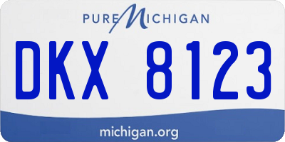 MI license plate DKX8123