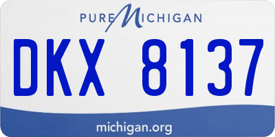 MI license plate DKX8137
