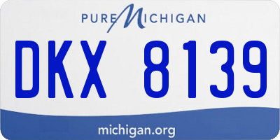 MI license plate DKX8139