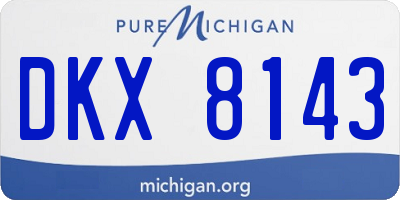 MI license plate DKX8143