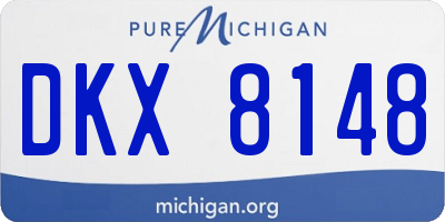MI license plate DKX8148