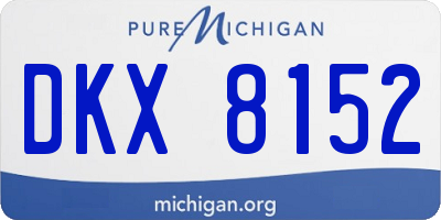 MI license plate DKX8152