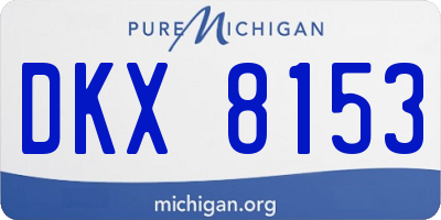 MI license plate DKX8153