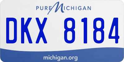 MI license plate DKX8184