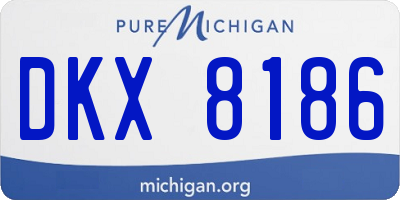 MI license plate DKX8186