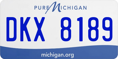 MI license plate DKX8189
