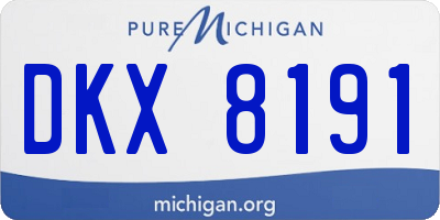 MI license plate DKX8191