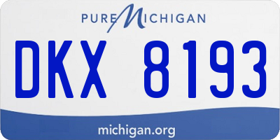 MI license plate DKX8193