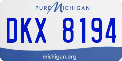 MI license plate DKX8194