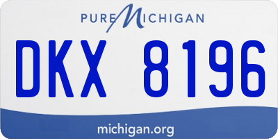MI license plate DKX8196