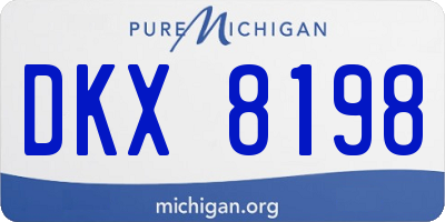 MI license plate DKX8198