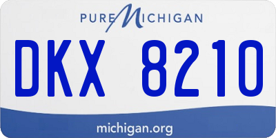 MI license plate DKX8210