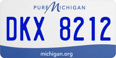 MI license plate DKX8212