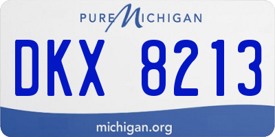 MI license plate DKX8213