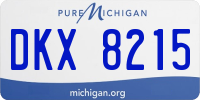 MI license plate DKX8215