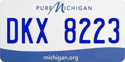 MI license plate DKX8223
