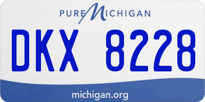 MI license plate DKX8228