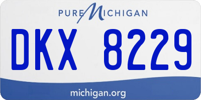 MI license plate DKX8229