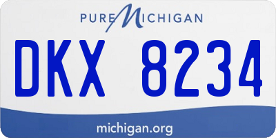 MI license plate DKX8234