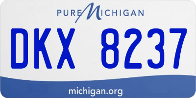 MI license plate DKX8237