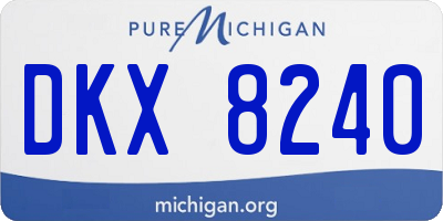 MI license plate DKX8240