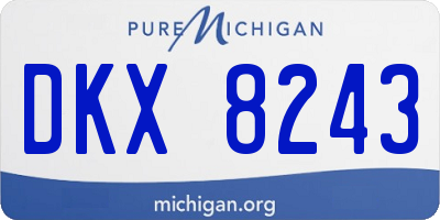MI license plate DKX8243