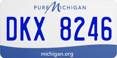 MI license plate DKX8246